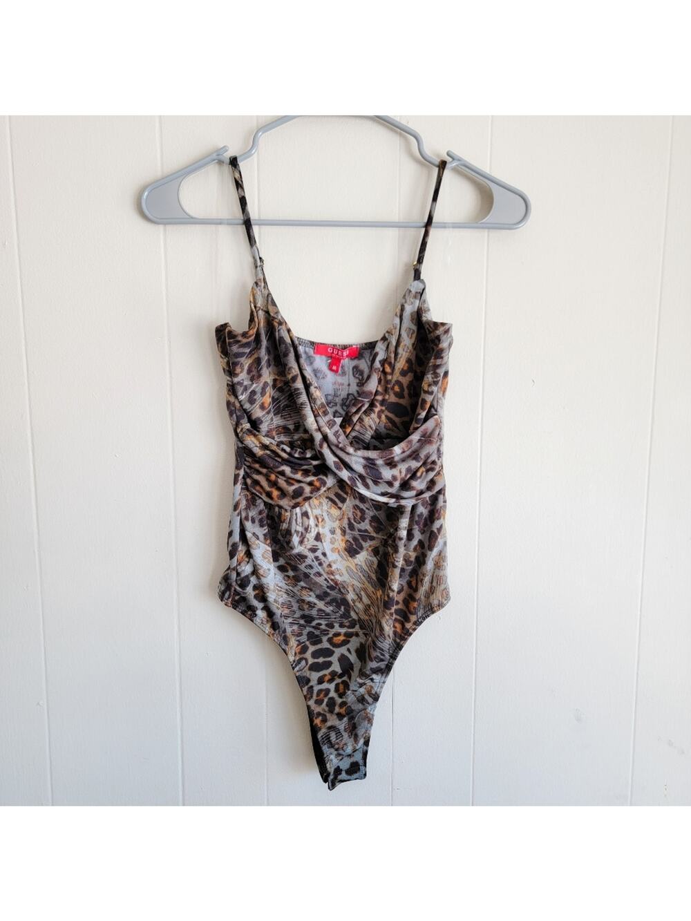 Guess Leopard Print Thong Style Bodysuit